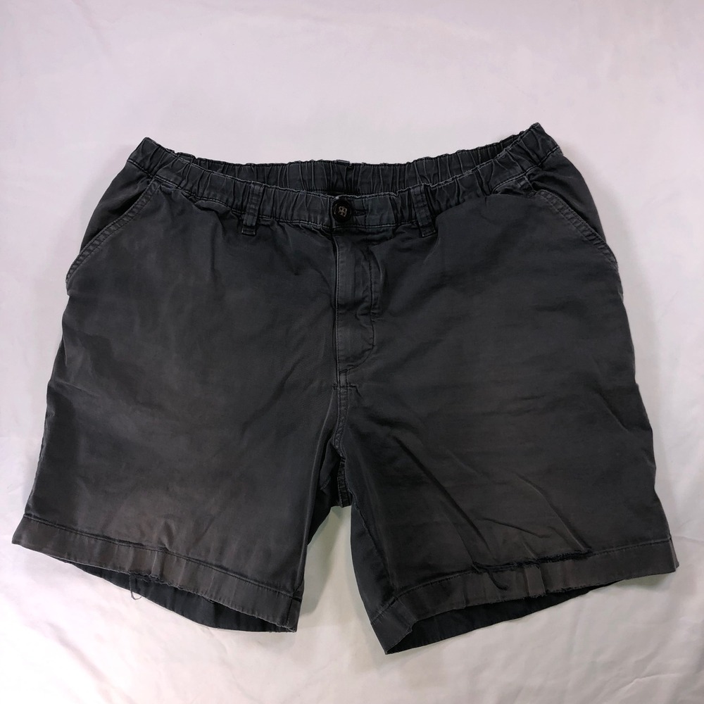 Chubbies Originals Mens Gray Stretch Cotton Elastic Waist Shorts Size L Large